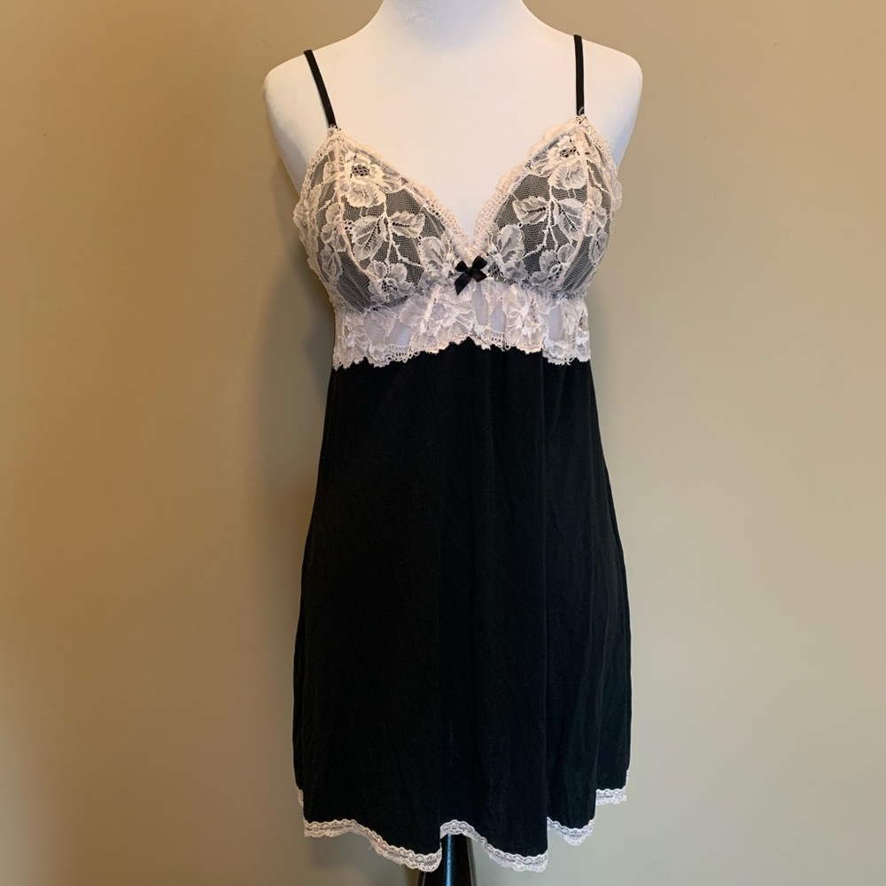 VS Vintage Iconic Instagram Famous Soft Lace Babydoll Slip Lingerie Dress